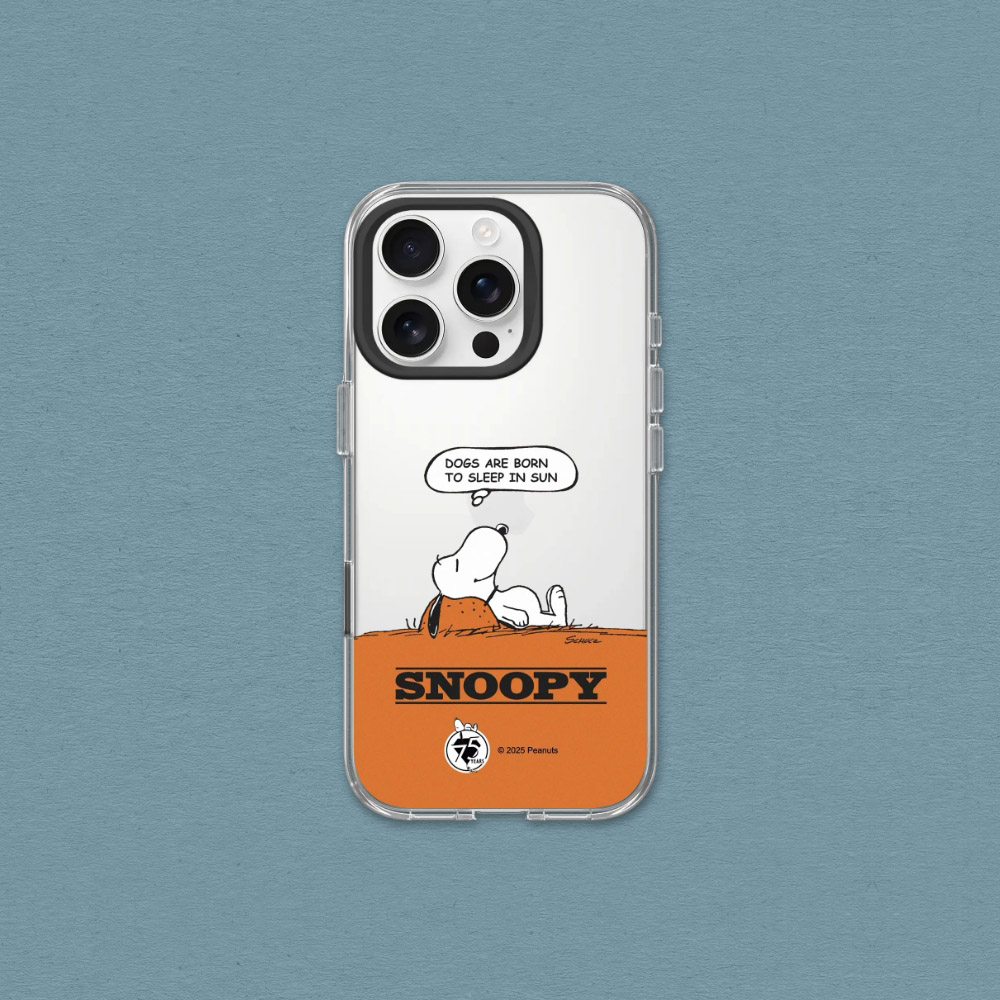 RHINOSHIELD 犀牛盾 iPhone 14/14 Plus/14 Pro/14 Pro Max Clear透明防摔手機殼|Snoopy史努比系列-75週年-休息一下