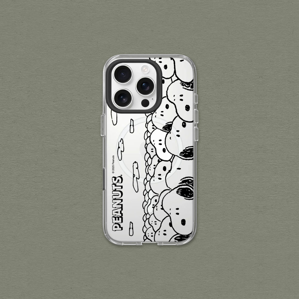 RHINOSHIELD 犀牛盾 iPhone 14/14 Plus/14 Pro/14 Pro Max Clear(MagSafe兼容)透明防摔手機殼|Snoopy史努比-滿滿的Snoopy
