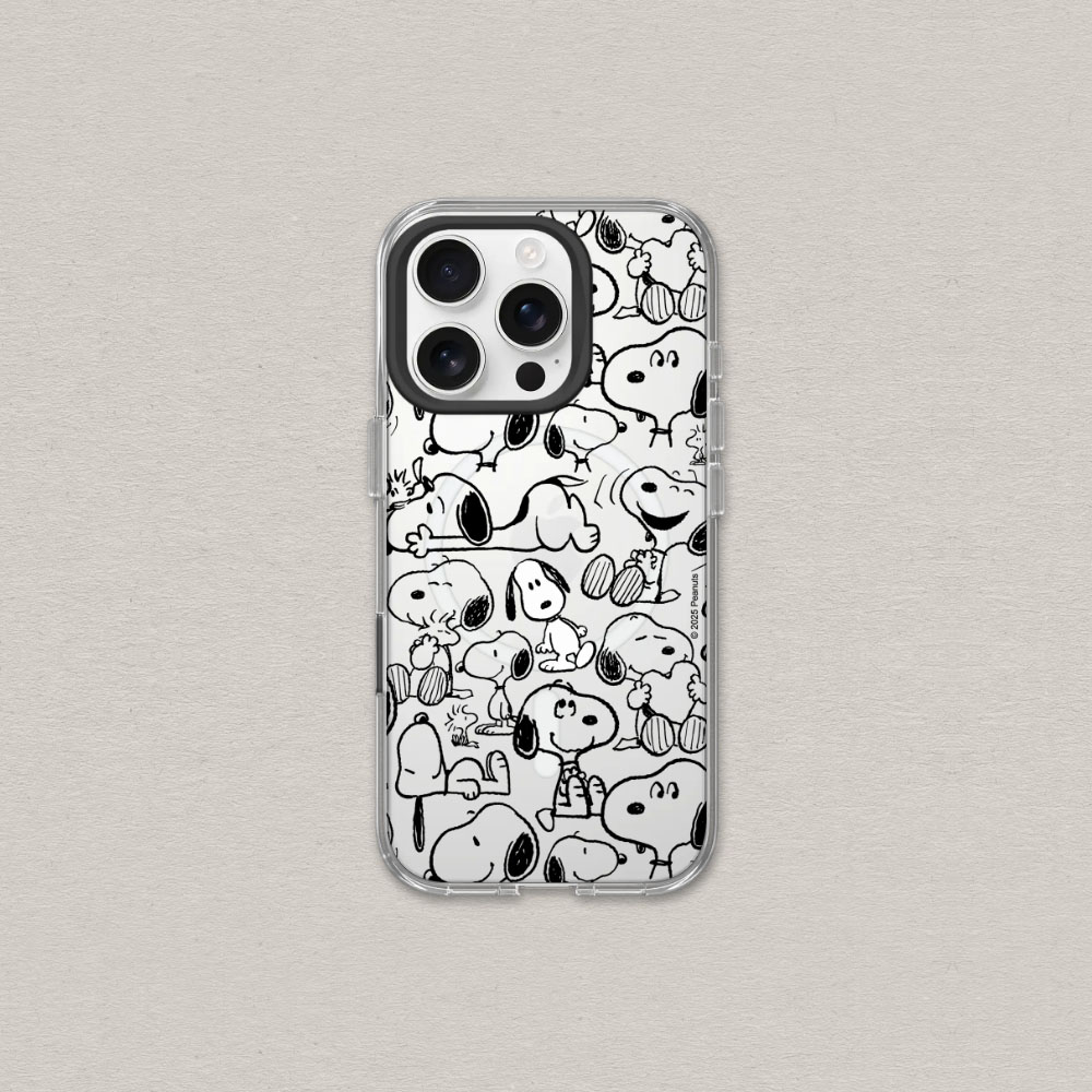 RHINOSHIELD 犀牛盾 iPhone 14/14 Plus/14 Pro/14 Pro Max Clear(MagSafe兼容)透明防摔手機殼|Snoopy史努比-找我嗎?