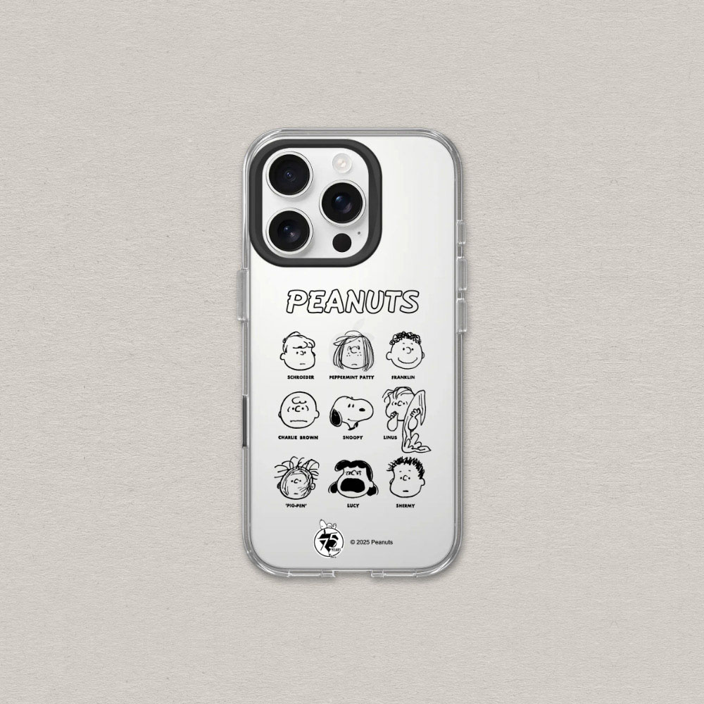 RHINOSHIELD 犀牛盾 iPhone 17e/16e 共用 Clear 抗黃化透明防摔手機殼|Snoopy史努比-75週年-經典九宮格