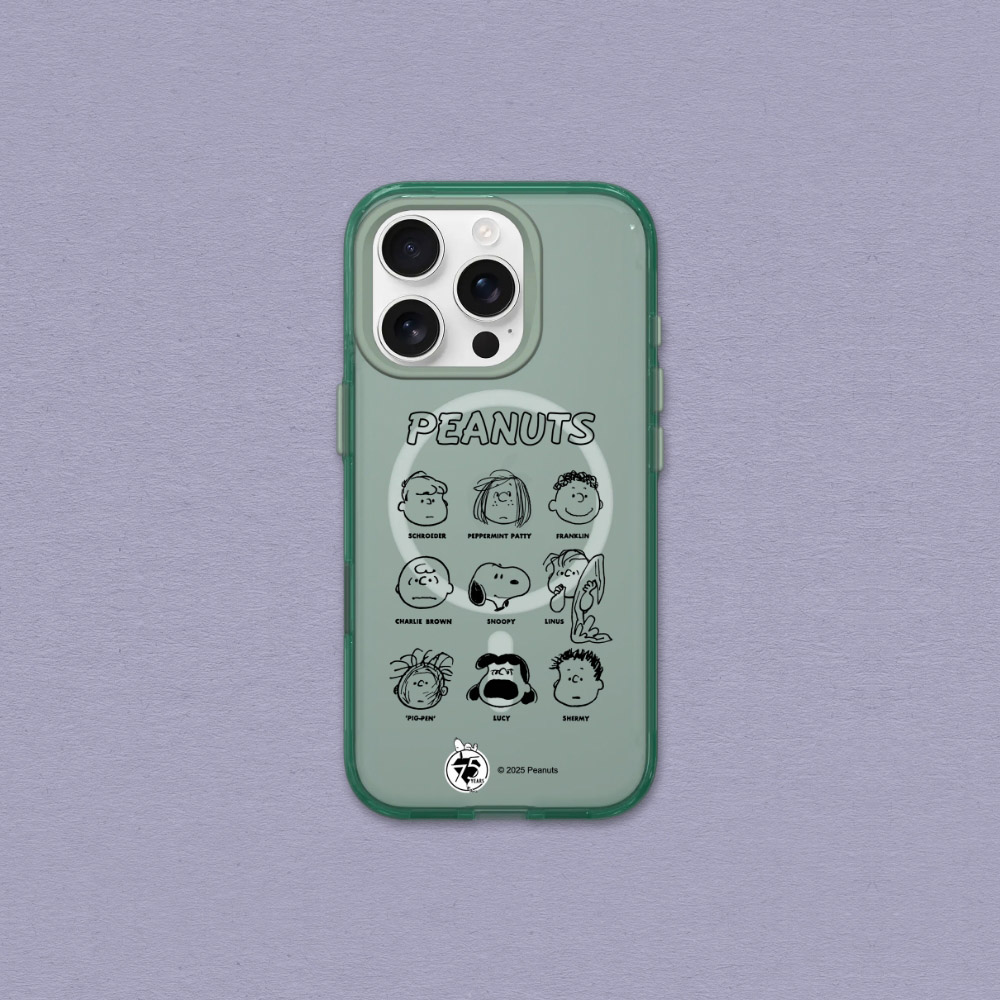 RHINOSHIELD 犀牛盾 iPhone 13 JellyTint(MagSafe兼容)透明防摔手機殼|Snoopy史努比-75週年-經典九宮格