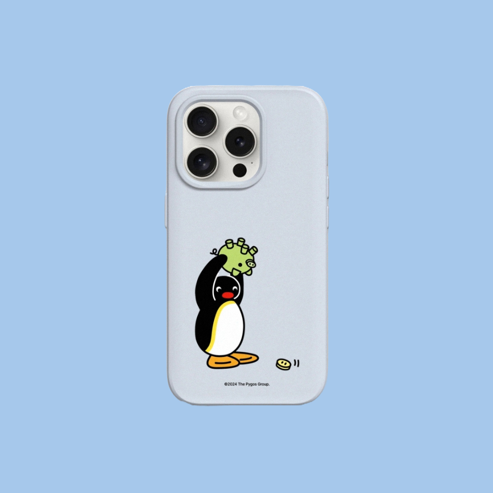 RHINOSHIELD 犀牛盾 iPhone 15/Plus/Pro/Pro Max SolidX MagSafe兼容 吸震防摔磁吸手機殼|Pingu企鵝家族-Pingu-月底了嗎?