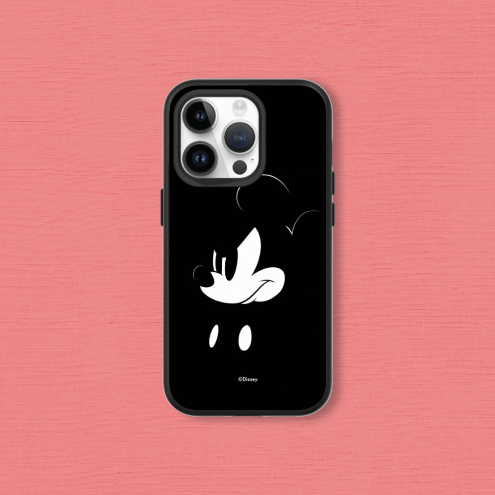 RHINOSHIELD 犀牛盾 iPhone 16/Plus/Pro/Pro Max SolidX MagSafe兼容 強化吸震緩衝防摔磁吸手機殼｜迪士尼-米奇-米奇黑設計