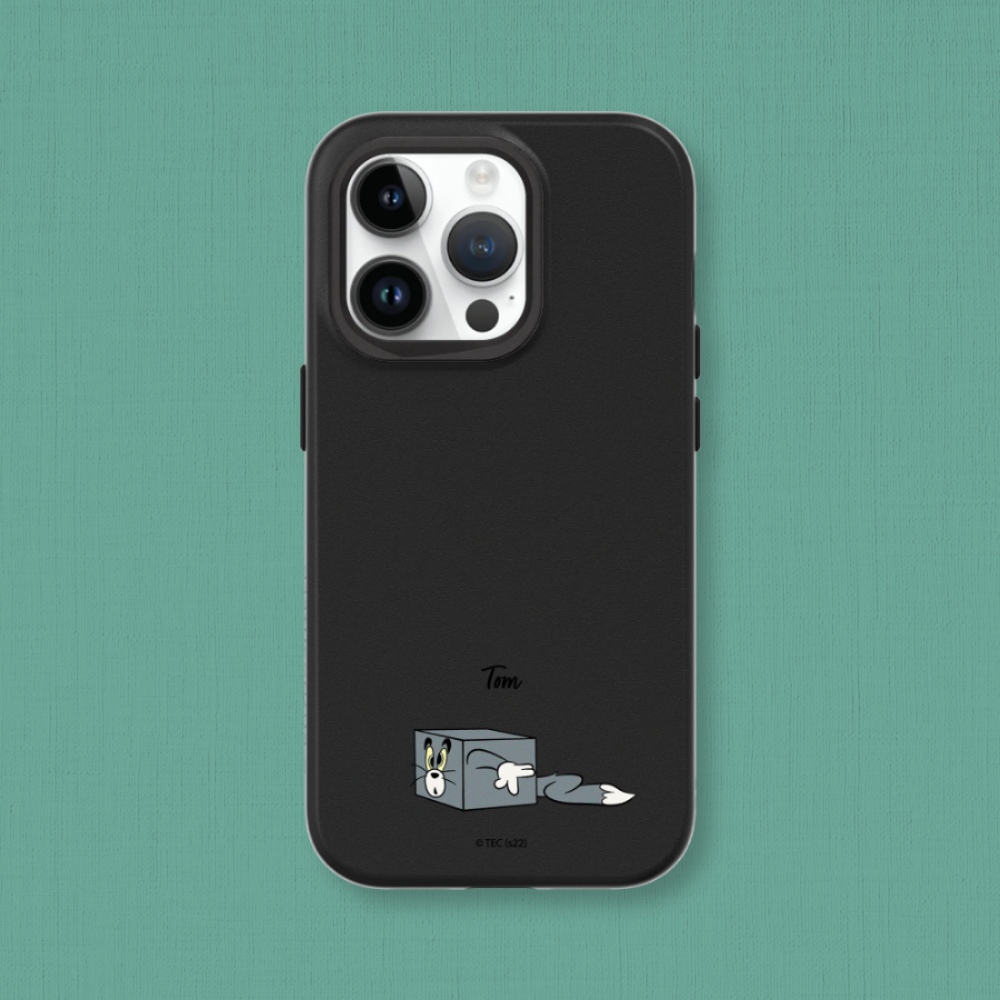 RHINOSHIELD 犀牛盾 iPhone 16/Plus/Pro/Pro Max SolidX MagSafe兼容 吸震防摔磁吸手機殼|湯姆貓與傑利鼠-貼紙-方塊湯姆貓