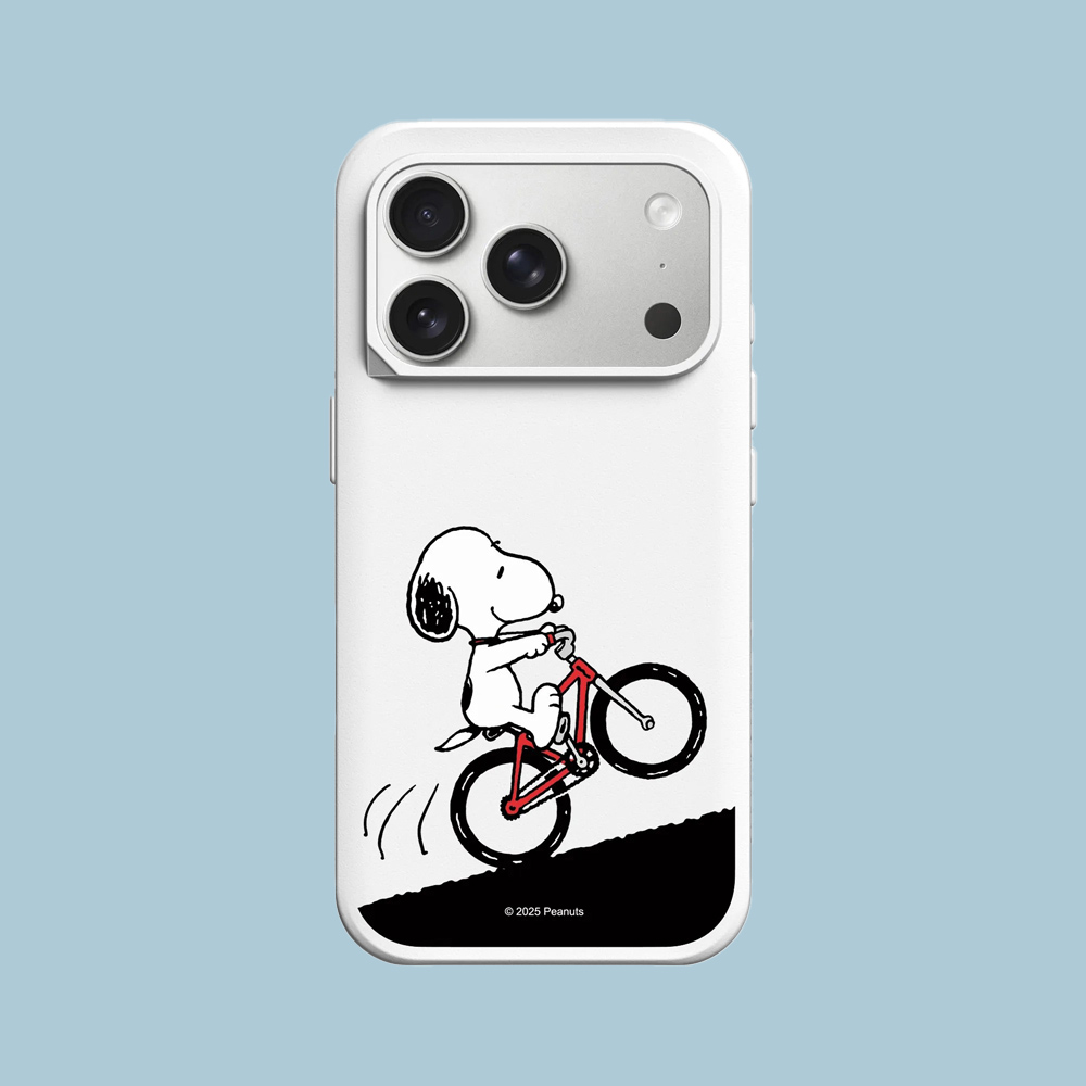 RHINOSHIELD 犀牛盾 iPhone 17/Air/Pro/Max SolidX 強化吸震緩衝防摔手機殼/保護殼｜Snoopy史努比-騎腳踏車