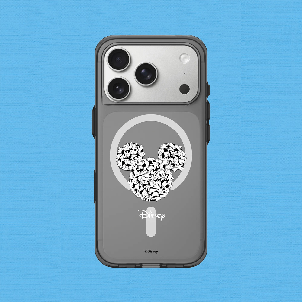 RHINOSHIELD 犀牛盾 iPhone 17系列 Clear MagSafe兼容 透明防摔磁吸手機殼/保護殼|迪士尼-米奇-黑標款-米奇與白手套
