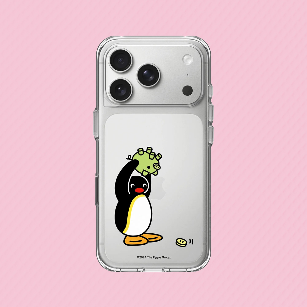 RHINOSHIELD 犀牛盾 iPhone 17/Air/Pro/Max Clear 抗黃化透明防摔手機殼/保護殼|Pingu企鵝家族-Pingu - 月底了嗎?