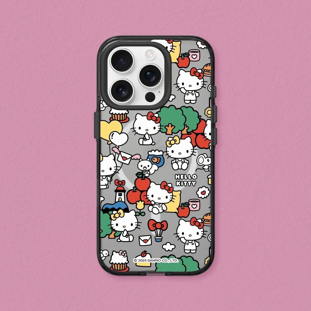 RHINOSHIELD 犀牛盾 iPhone 16/Plus/Pro/Max Clear MagSafe兼容 抗黃化透明防摔磁吸手機殼|Hello Kitty-Hello Kitty&Mimmy