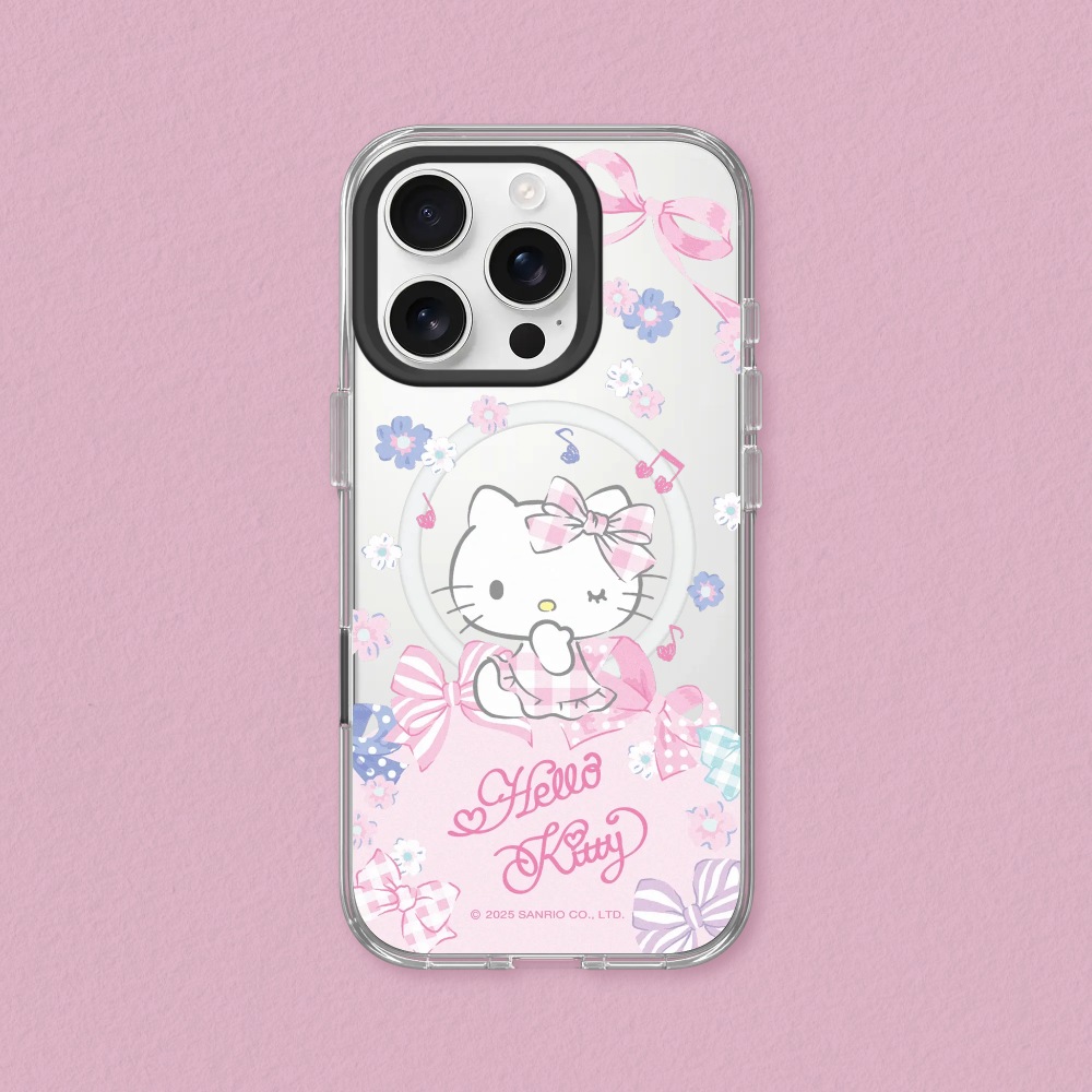 RHINOSHIELD 犀牛盾 iPhone 14/Plus/Pro/Max Clear MagSafe兼容 透明防摔磁吸手機殼|Hello Kitty-夢幻蝴蝶結