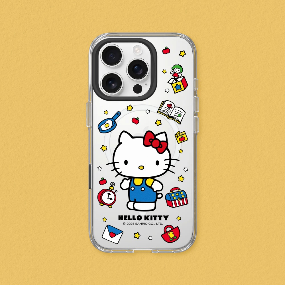 RHINOSHIELD 犀牛盾 iPhone 14/Plus/Pro/Max Clear MagSafe兼容 透明防摔磁吸手機殼|Hello Kitty-生活小物