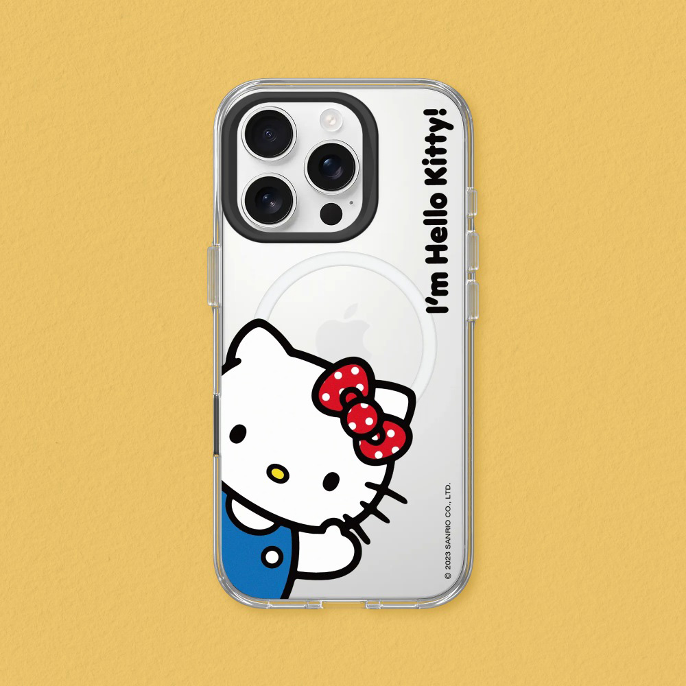 RHINOSHIELD 犀牛盾 iPhone 13/Pro/Max Clear MagSafe兼容 透明防摔磁吸手機殼｜Hello Kitty-Im Hello Kitty!
