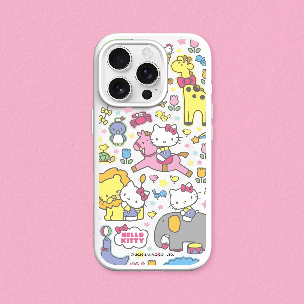 RHINOSHIELD 犀牛盾 iPhone 14/Plus/Pro/Max SolidSuit MagSafe兼容經典防摔磁吸手機殼|Hello Kitty-樂遊動物園
