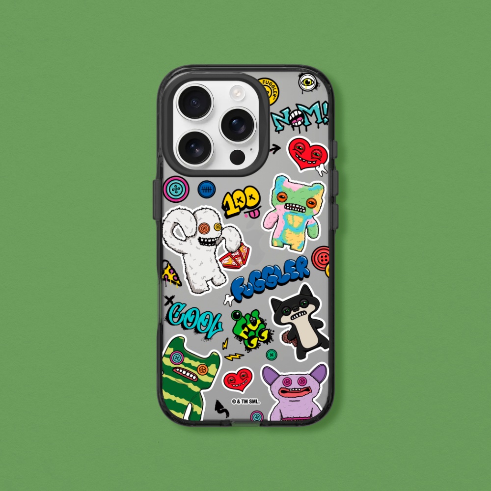 RHINOSHIELD 犀牛盾 iPhone 14/Plus/Pro/Pro Max Clear 抗黃化透明防摔手機殼｜Fuggler放克牙寶系列-貼貼怪
