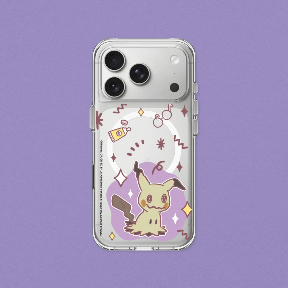 RHINOSHIELD 犀牛盾 iPhone 17/Air/Pro/Pro Max Clear MagSafe兼容 抗黃化透明防摔磁吸手機殼/保護殼｜寶可夢-暖色-謎擬Q