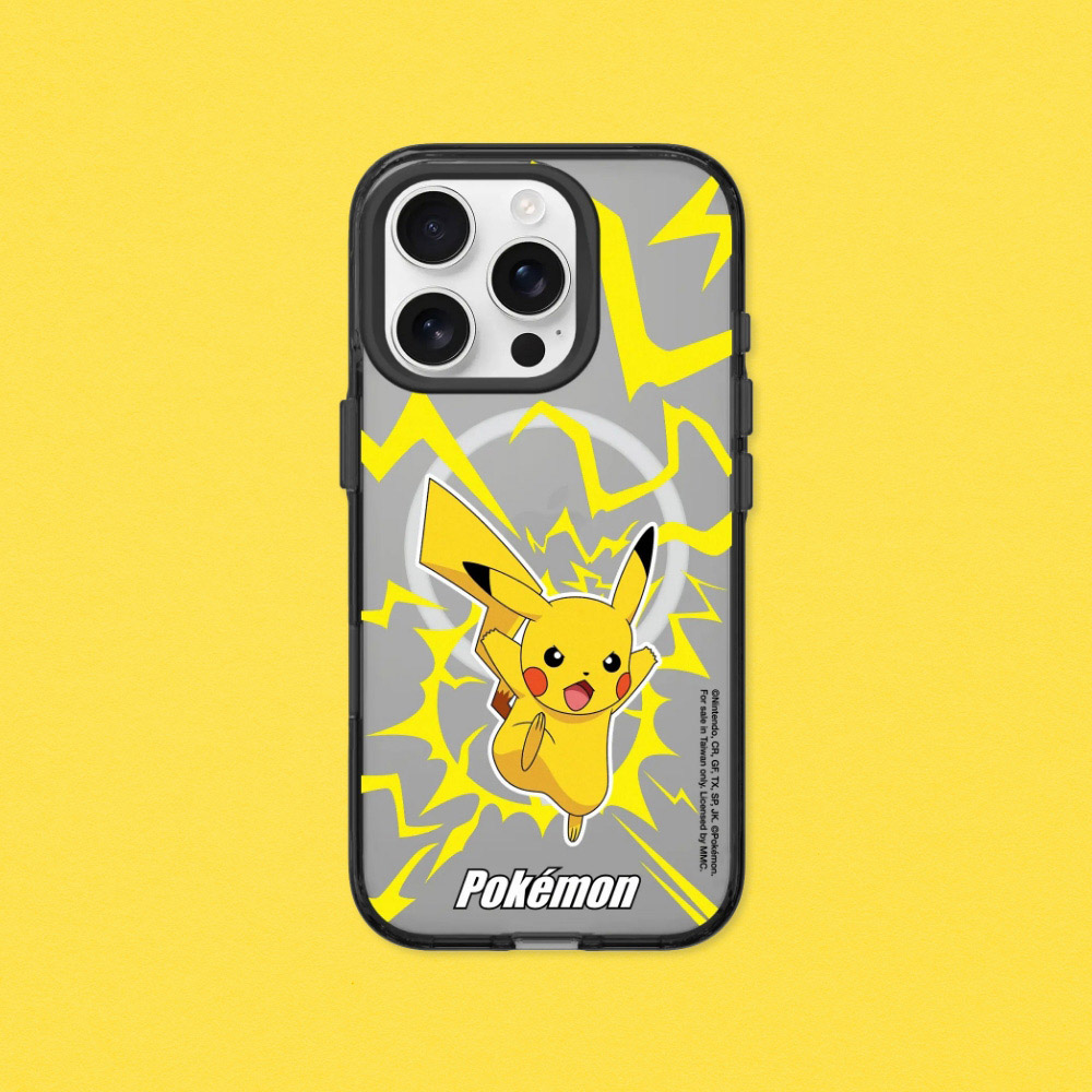 RHINOSHIELD 犀牛盾 iPhone 16/Plus/Pro/Pro Max Clear MagSafe兼容 抗黃化透明防摔磁吸手機殼|寶可夢-戰鬥-皮卡丘