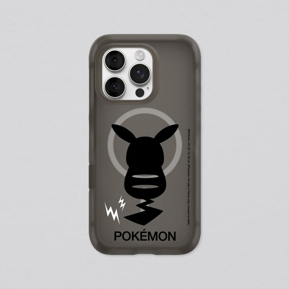 RHINOSHIELD 犀牛盾 iPhone 16/Plus/Pro/Pro Max AirX MagSafe兼容 極致氣墊緩衝磁吸防摔手機殼-寶可夢系列-皮卡丘背面剪影