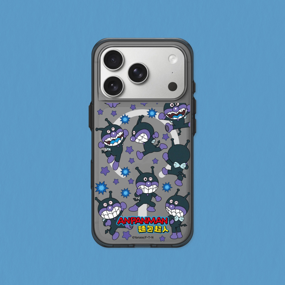 RHINOSHIELD 犀牛盾 iPhone 17/Air/Pro/Max Clear MagSafe兼容 透明防摔磁吸手機殼/保護殼|麵包超人-手舞足蹈的細菌人