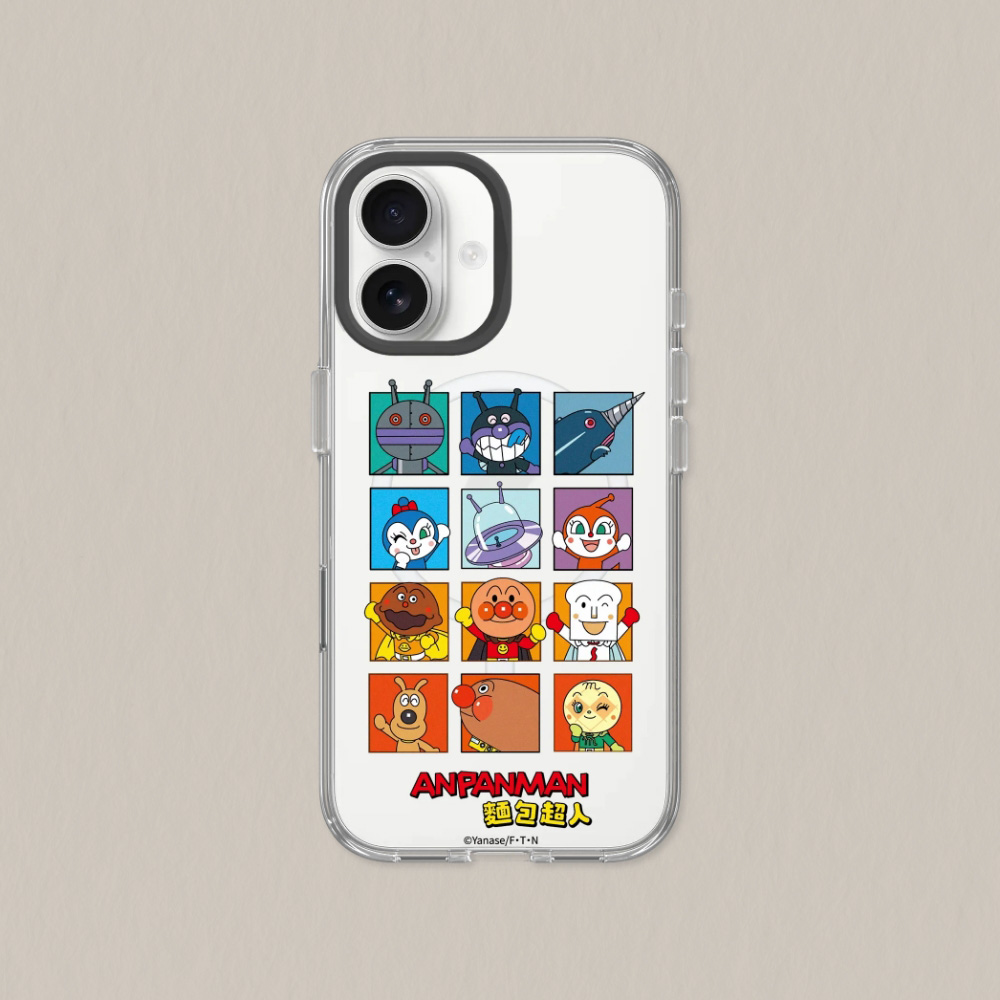 RHINOSHIELD 犀牛盾 iPhone 15/Plus/Pro/Pro Max Clear MagSafe兼容 抗黃化透明防摔磁吸手機殼｜麵包超人-麵包超人總動員