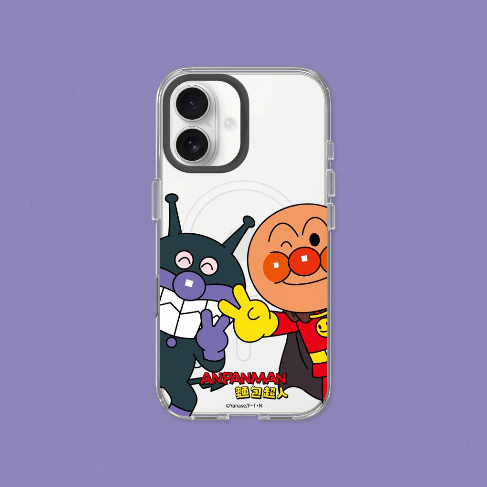 RHINOSHIELD 犀牛盾 iPhone 15/Plus/Pro/Pro Max Clear MagSafe兼容 抗黃化透明防摔磁吸手機殼|麵包超人-YA!自拍一張