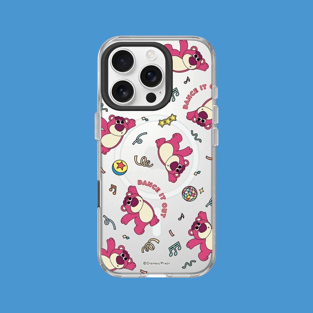 RHINOSHIELD 犀牛盾 iPhone 15/Plus/Pro/Pro Max Clear MagSafe兼容 抗黃化透明防摔磁吸手機殼｜玩具總動員-跳舞的熊抱哥