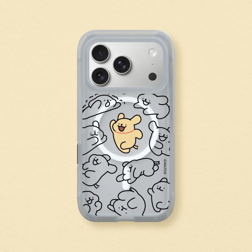 RHINOSHIELD 犀牛盾 iPhone 17/Air/Pro/Pro Max AirX MagSafe兼容 極致氣墊緩衝磁吸防摔手機殼|線條小狗-萬眾矚目的小金毛