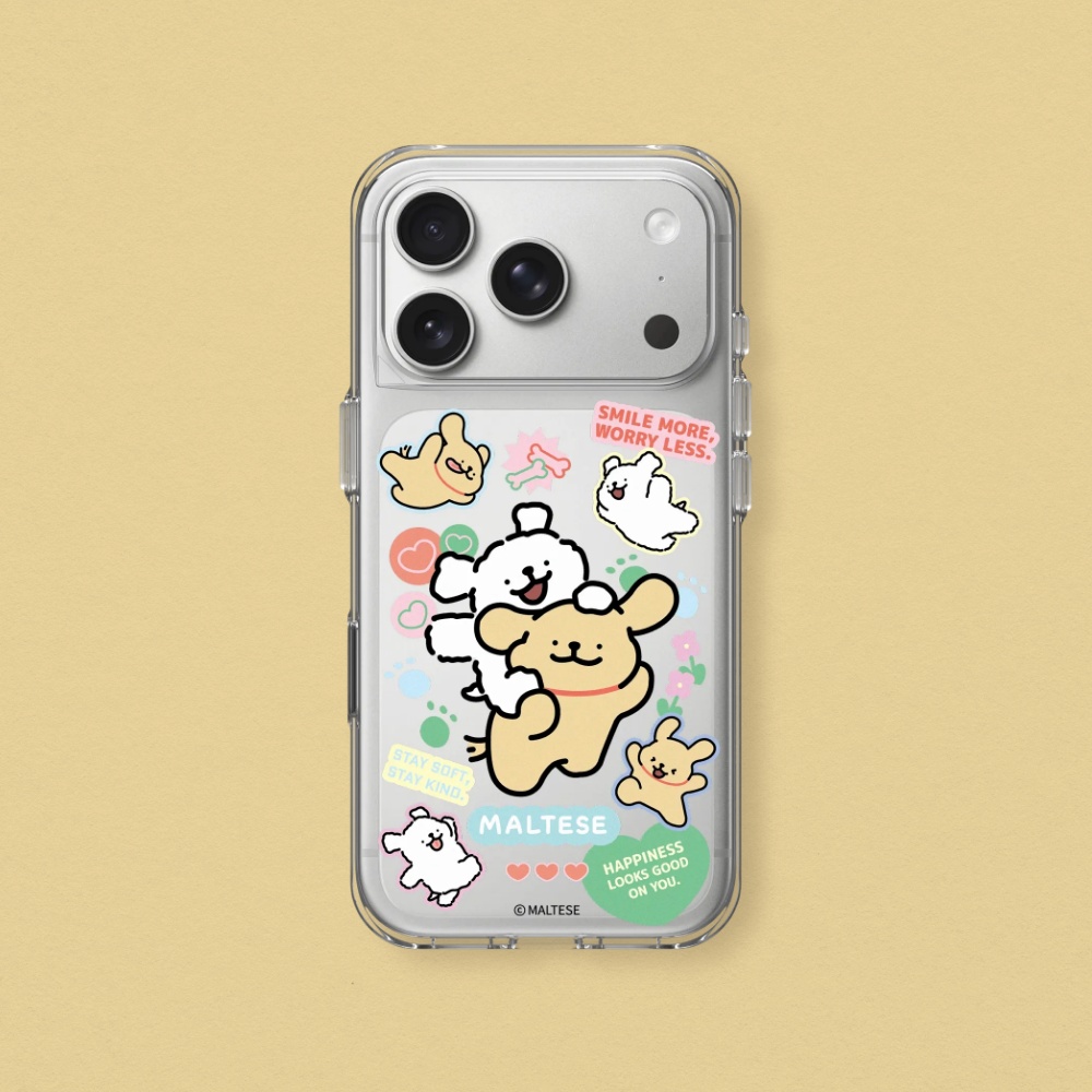 RHINOSHIELD 犀牛盾 iPhone 17/Air/Pro/Pro Max Clear 抗黃化透明防摔手機殼|線條小狗-線條小狗貼紙