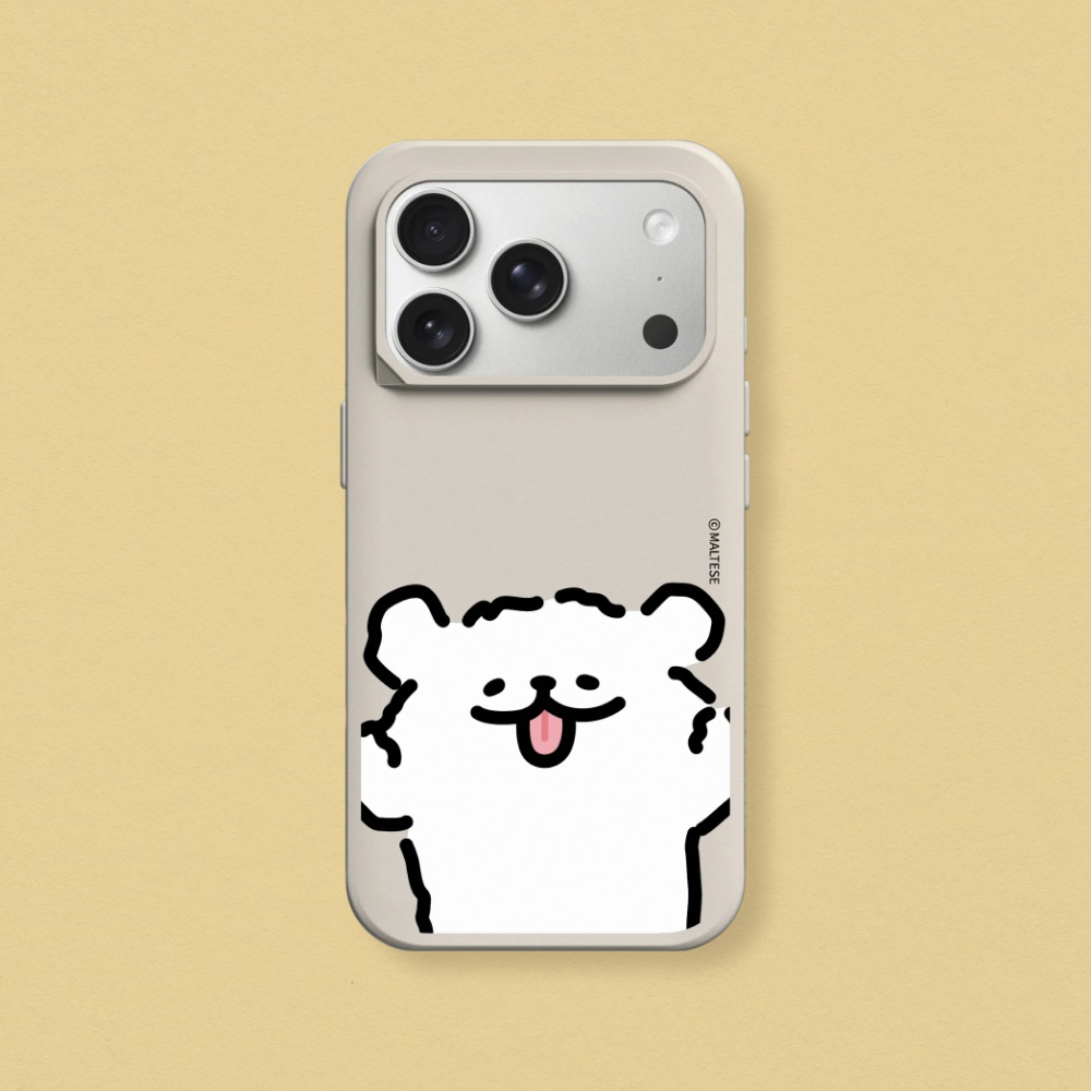 RHINOSHIELD 犀牛盾 iPhone 17/Air/Pro/Pro Max SolidX MagSafe兼容 強化吸震緩衝防摔磁吸手機殼|線條小狗-線條小狗扮鬼臉