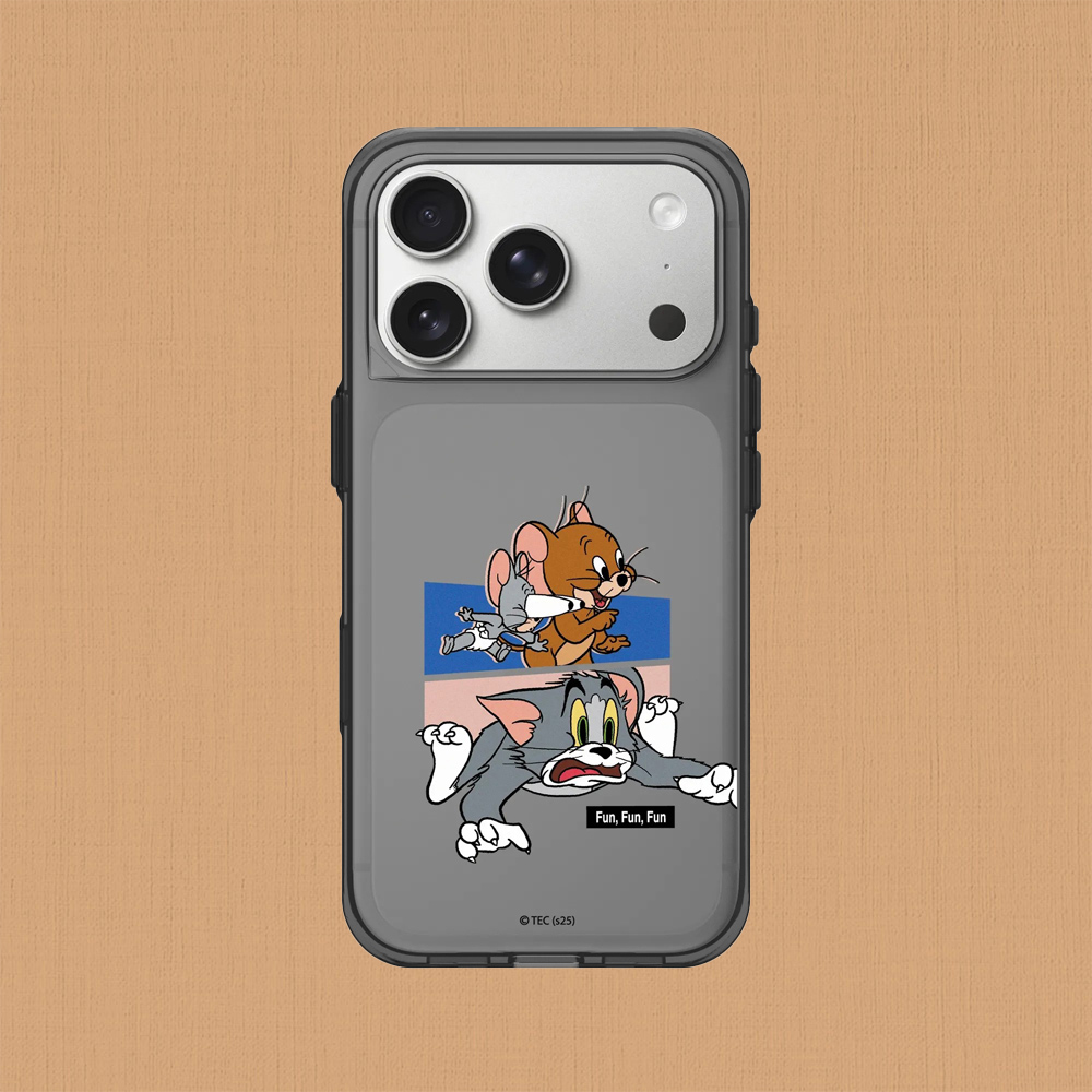 RHINOSHIELD 犀牛盾 iPhone 18 Pro/18 Pro Max Clear 抗黃化透明防摔手機殼|湯姆貓與傑利鼠-驚呆表情包