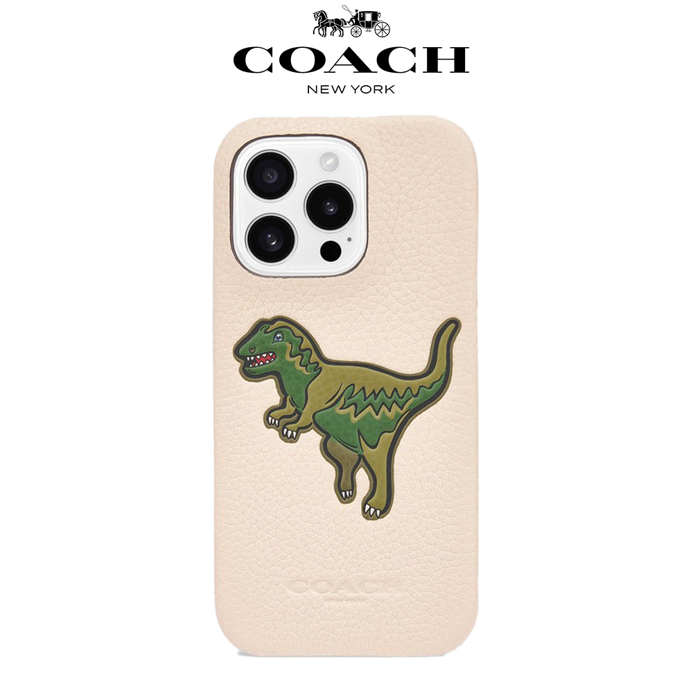 COACH 恐竜柄レザーiPhone16pro