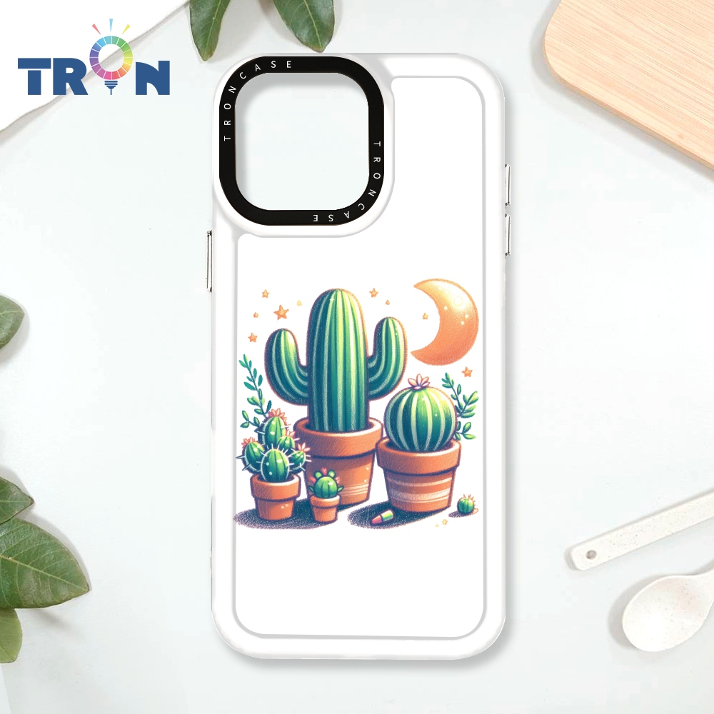 TRON iPhone 16 Pro Max 月亮仙人掌集合 太空殼 透白款 手機殼