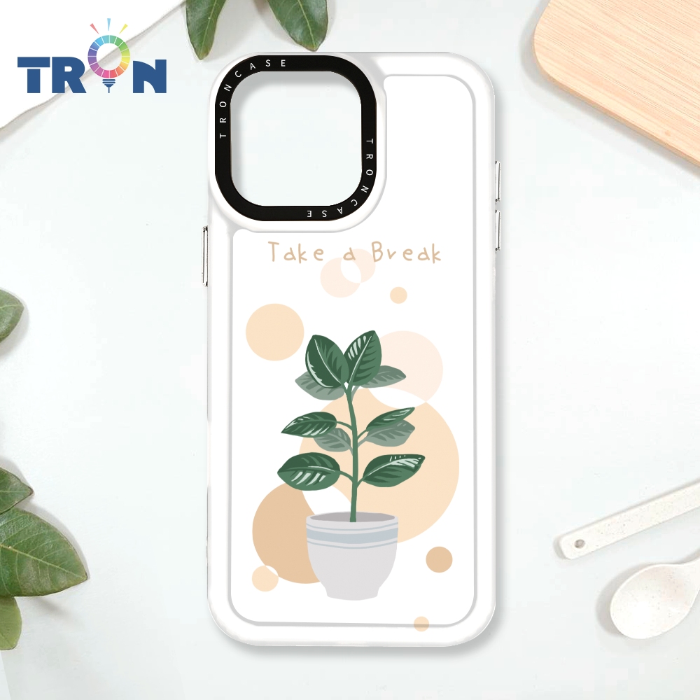TRON iPhone 16 Pro Max 清新文青風格盆栽 太空殼 透白款 手機殼