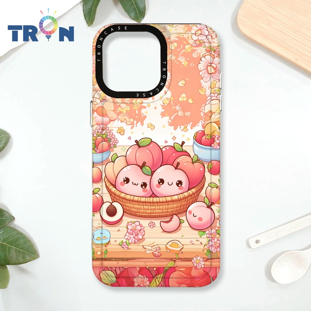 TRON IPhone 16 Pro Max 2顆快樂的水蜜桃 太空殼 透黑款 手機殼