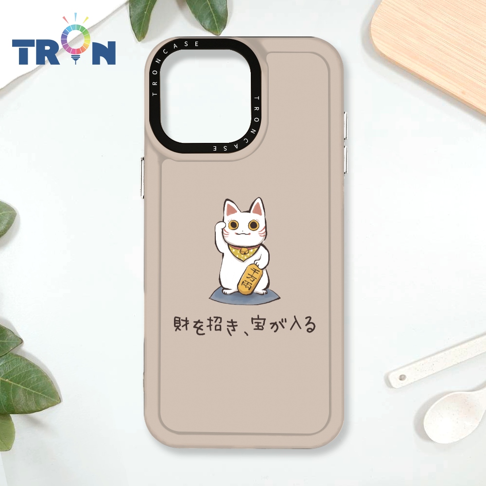 TRON IPhone 16 Pro Max 俄羅斯方塊招財貓經典系列 太空殼 透黑款 手機殼