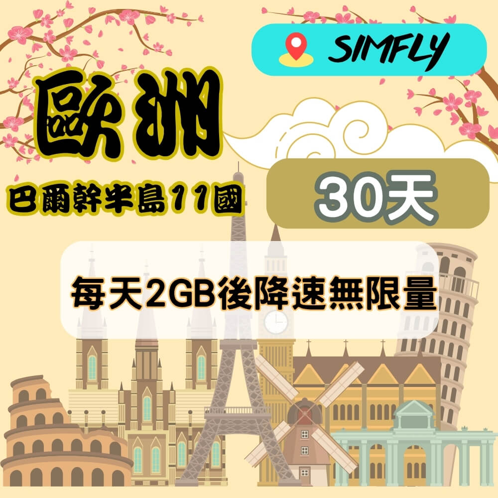 SIMFLY 阿爾巴尼亞 北馬其頓 保加利亞 羅馬尼亞 塞爾維亞 科索沃 黑山共和國 希臘 克羅埃西亞 波黑 斯洛維尼亞（其他規格）