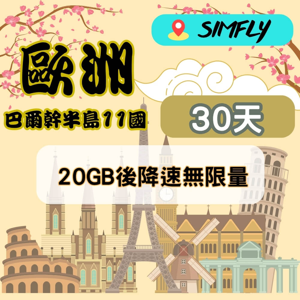 SIMFLY 阿爾巴尼亞 北馬其頓 保加利亞 羅馬尼亞 塞爾維亞 科索沃 黑山共和國 希臘 克羅埃西亞 波黑 斯洛維尼亞（其他規格）