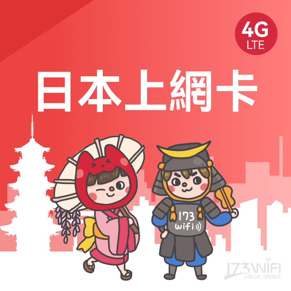 173WIFI 【日本SIM卡】7日每日3GB高速流量 降速吃到飽