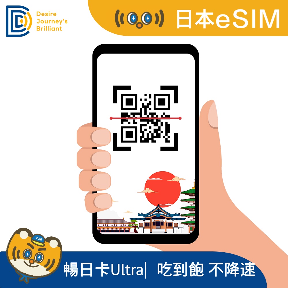 暢日卡ULTRA_5G日本eSIM 7天吃到飽不降速