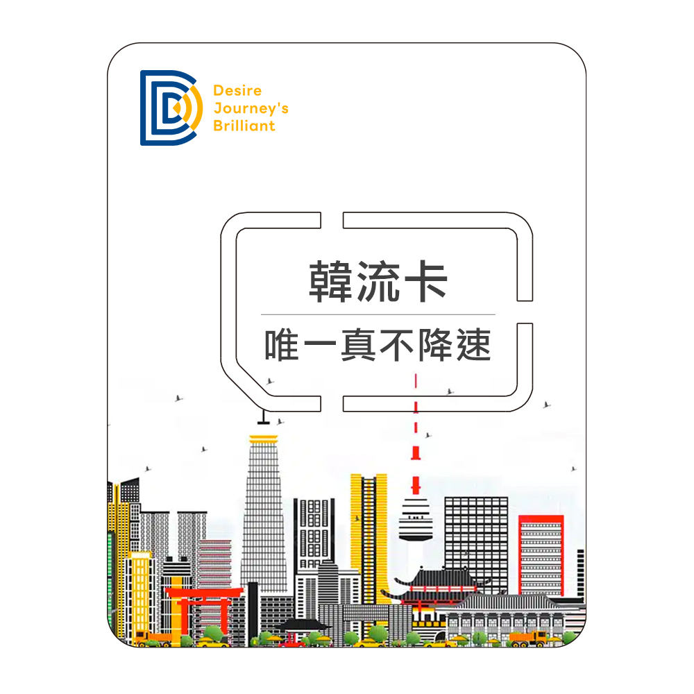 DJB 【韓流卡】韓國上網卡 8天吃到飽不降速