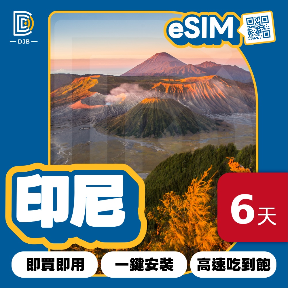 DJB 印尼eSIM 6天吃到飽不降速