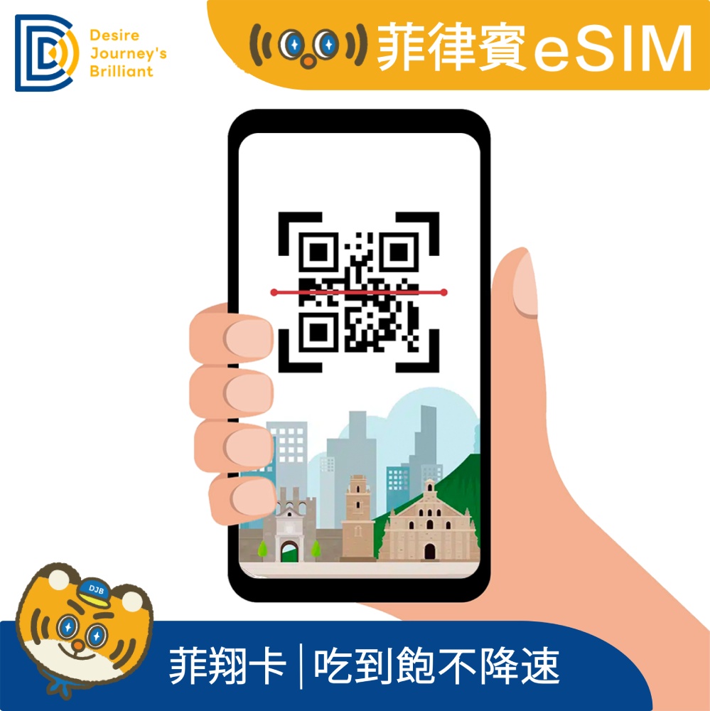 DJB 菲翔卡_菲律賓eSIM 7天吃到飽不降速