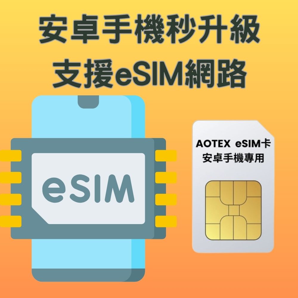 eSIM卡 安卓手機專用 eSIM轉換卡 舊手機升級eSIM功能 支援全球eSIM網路系統
