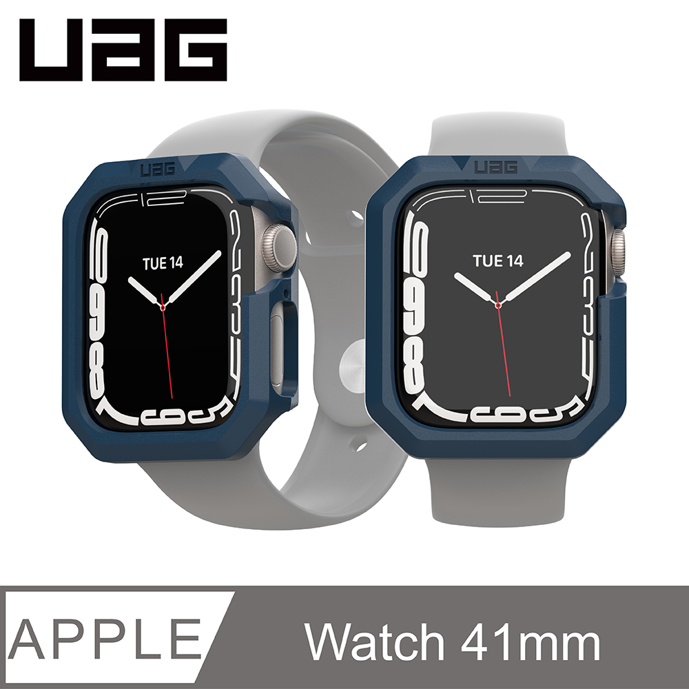 UAG Apple Watch 41mm 耐衝擊保護殼-藍 (錶殼 手錶保護殼)