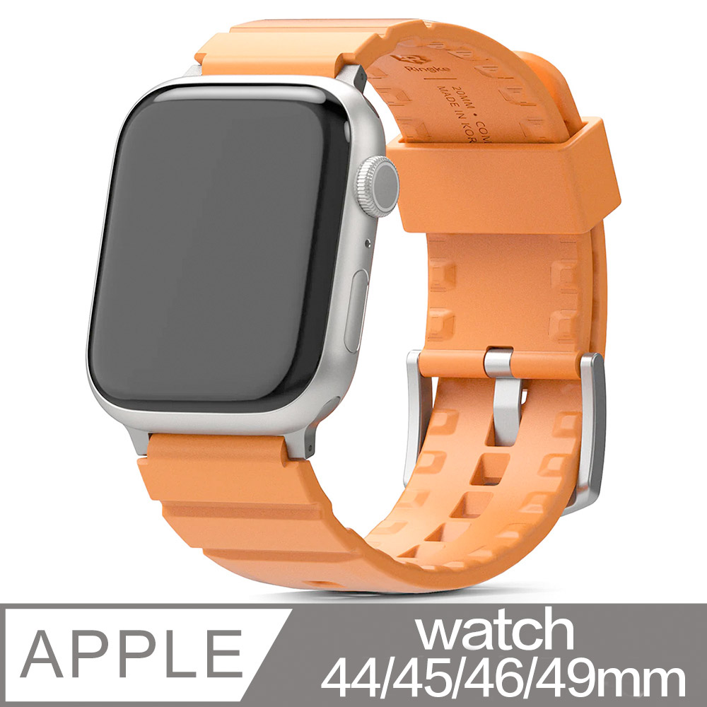 Rearth Ringke Apple Watch 44/45/46/49mm 矽膠運動錶帶(橘)