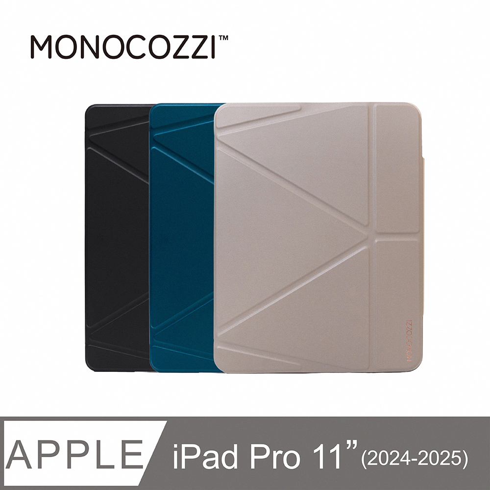MONOCOZZI iPad Pro 11吋(2024-2025)透明背板皮革保護套