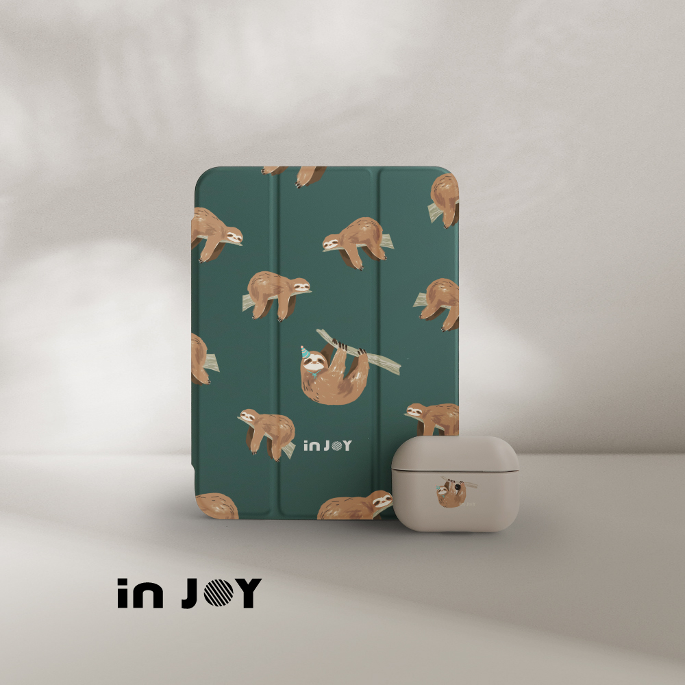 INJOY mall iPad Pro12.9/Pro13/Air13 系列 愛睏樹懶 附筆槽平板保護套