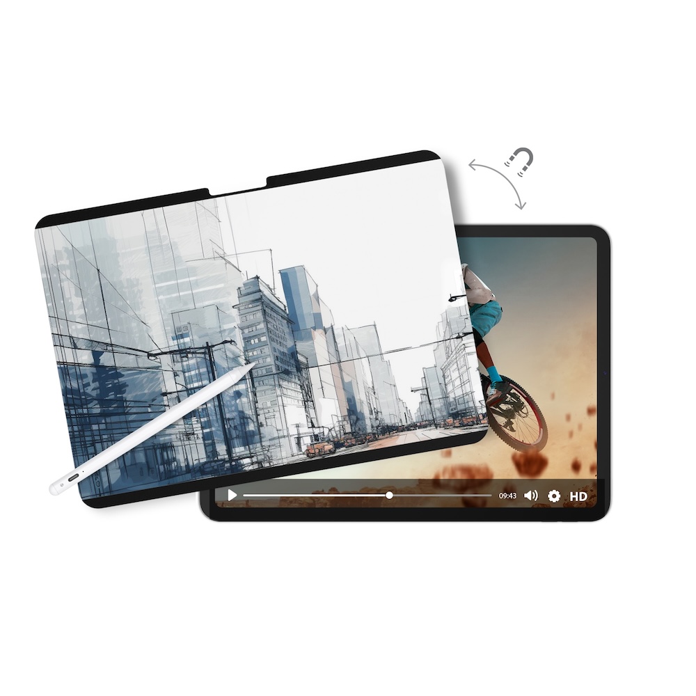 SwitchEasy 魚骨牌 2025 iPad Air 11吋 SwitchPaper 可拆卸奈米吸盤 / 磁吸式類紙膜(支援2024 iPad Air 11吋)
