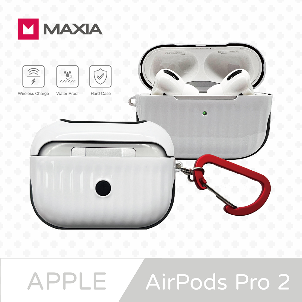 MAXIA】AirPods Pro 1 / 2 迷你行李箱保護殼-極簡白(MA-Pro 2