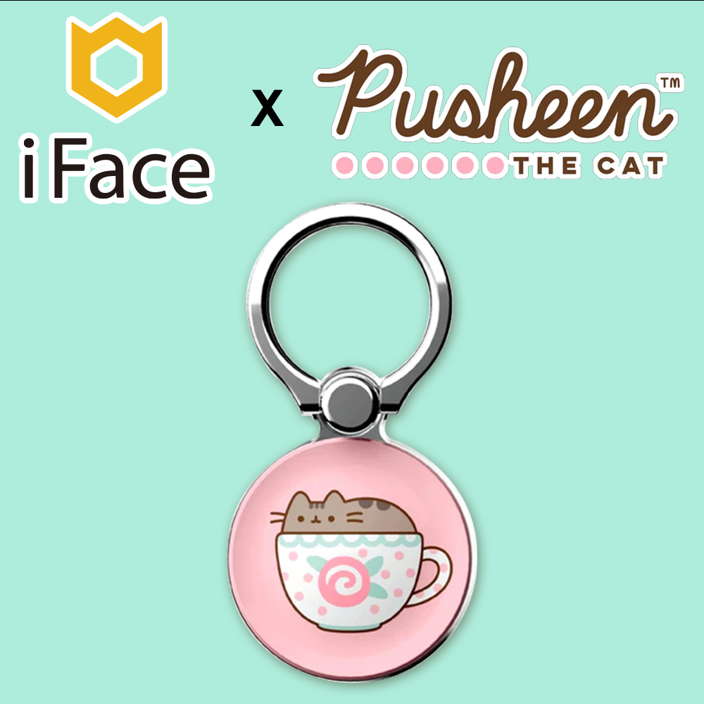 iFace 日本 x Pusheen Smart Ring 胖吉貓限量聯名款手機指環 - 茶杯