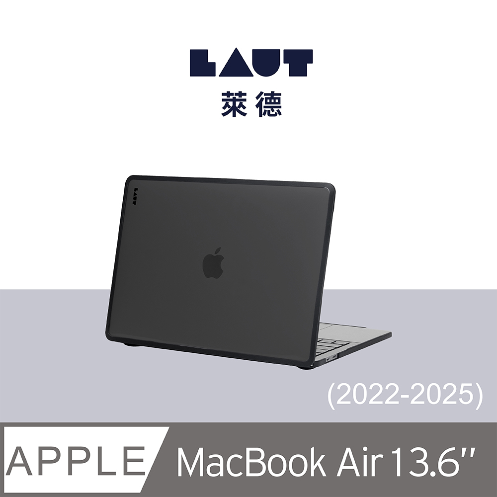 LAUT 萊德 Macbook Air 13.6吋 M2.M3.M4 (2022-2025) 防摔筆電保護殼-黑