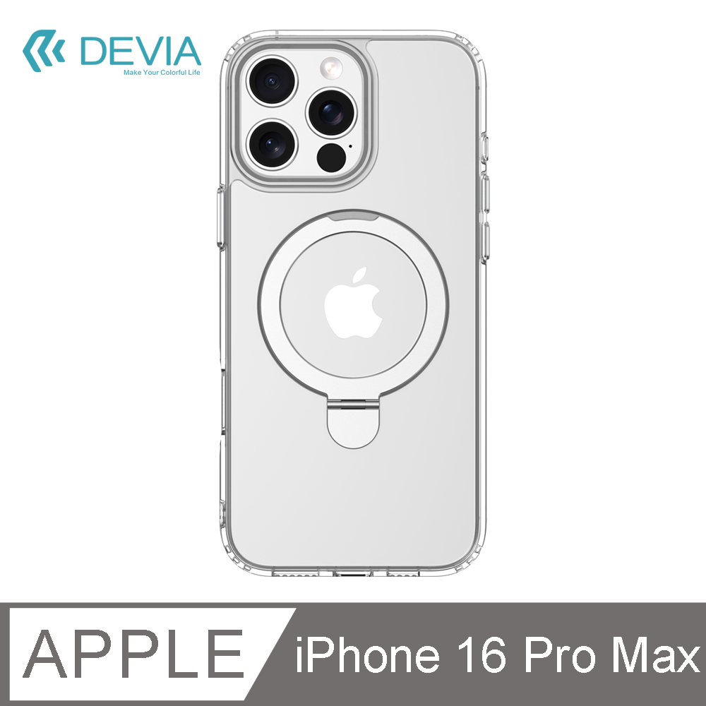DEVIA  iPhone 16 Pro Max 金屬支架 MagSafe 保護殼-透明